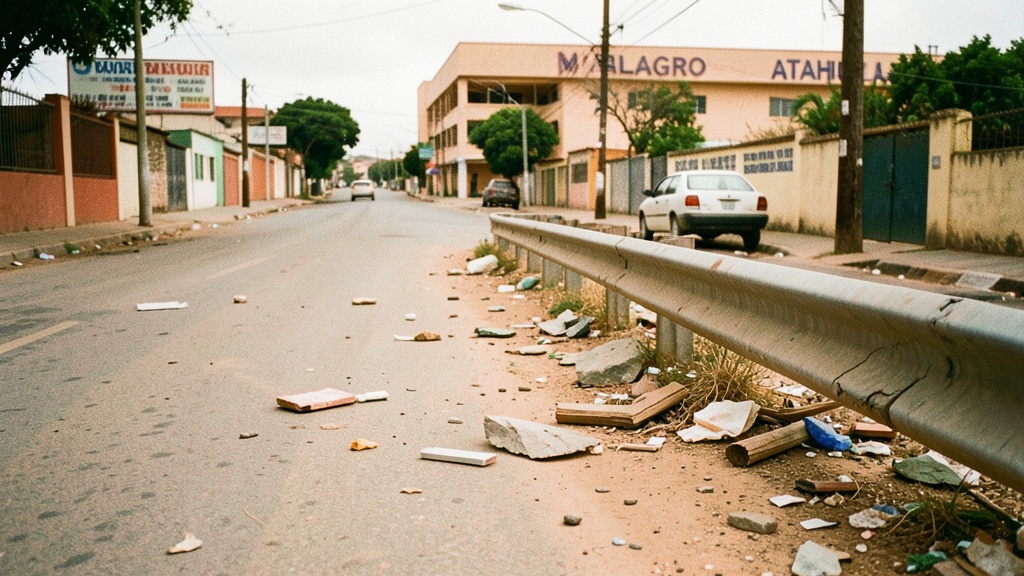 Video viraliza estado de calle Atahualpa en Milagro tras incidente junto al Hospital León Becerra