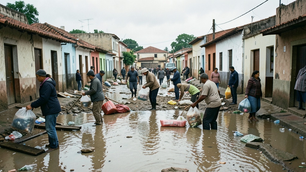 Vendaval en Mariscal Sucre deja 60 viviendas dañadas; Milagro entrega ayuda humanitaria