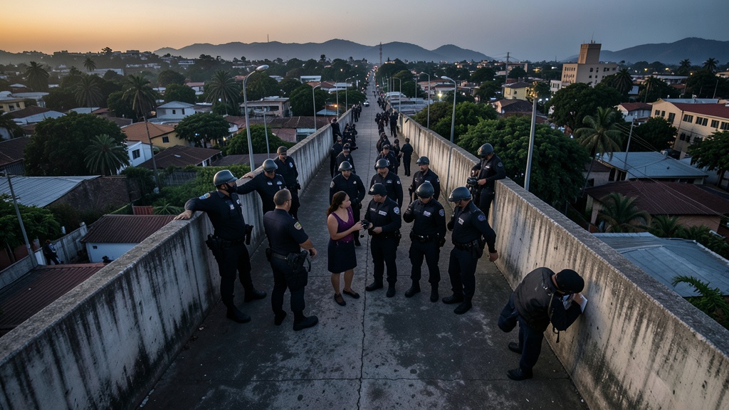 Policías rescatan a mujer en Milagro tras intento de suicidio en puente peatonal