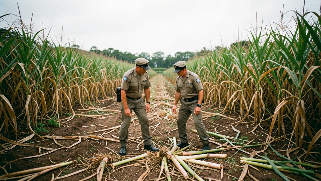Policía investiga doble crimen en plantación de caña de Milagro tras hallazgo de dos cadáveres