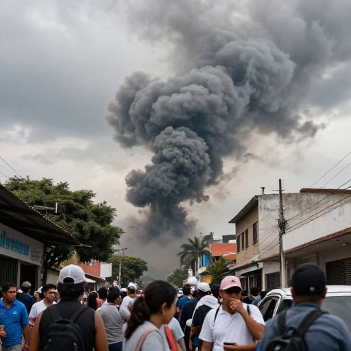 Nube de ceniza del Sangay se desplaza hacia poblaciones guayasenses: autoridades emiten alertas