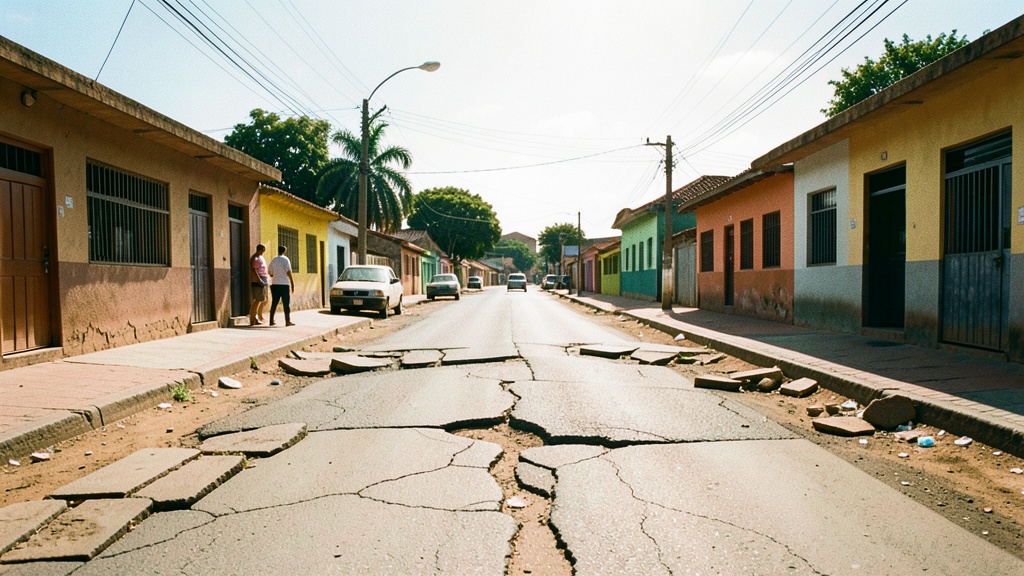 Mejoramiento de suelo en Chimbo: remoción de adoquines por hundimientos