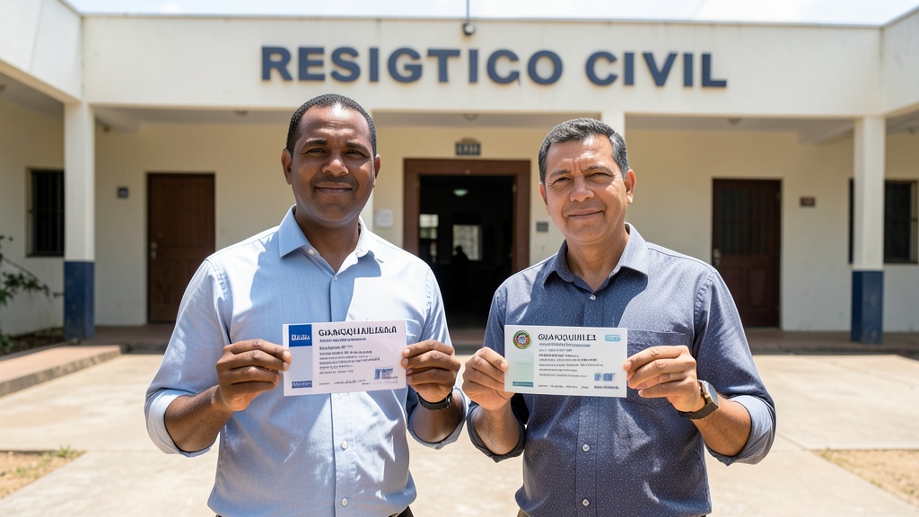Mellizos milagueños obtuvieron su cédula en el Registro Civil; servicio gratuito nacional