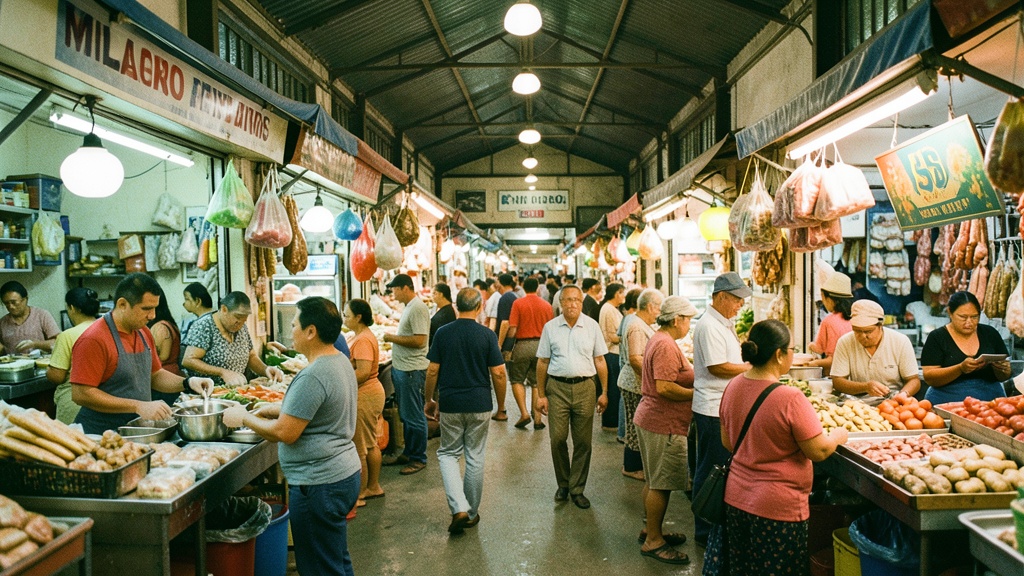 Jaime Vargas recorre el Mercado Colón en Milagro para presentar propuesta económica