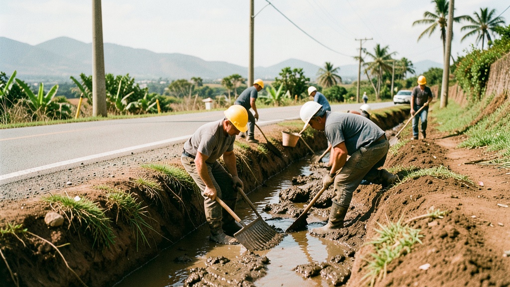 Reconformación de calles y limpieza de canales en Brisas de Belín mejora el entorno