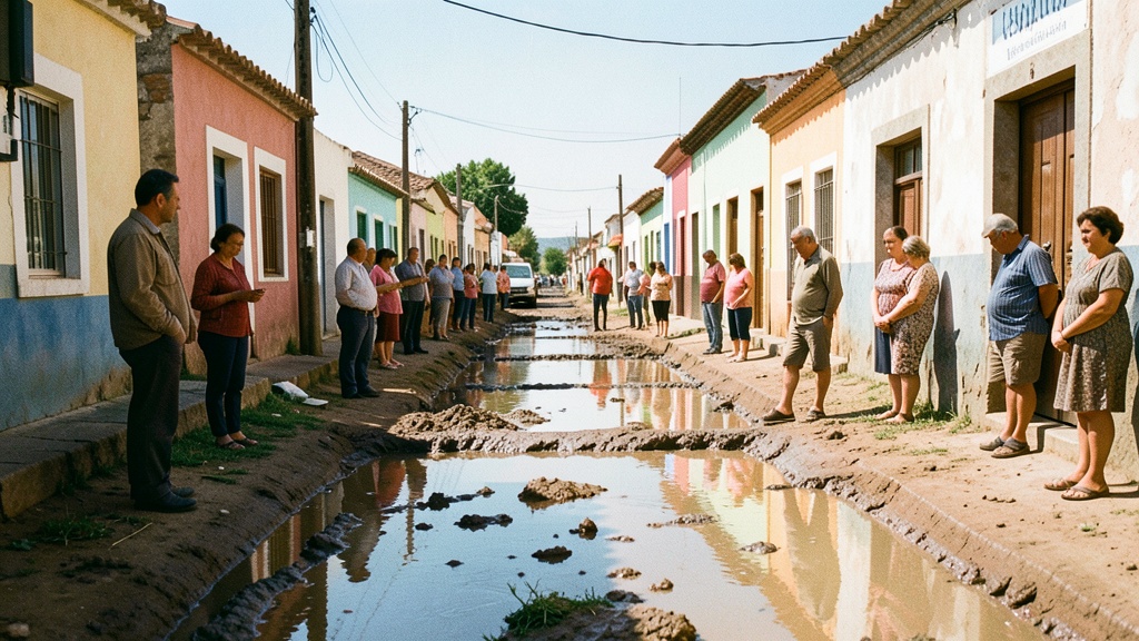 En Milagro desciende el nivel de agua en calles Letamendi tras las lluvias