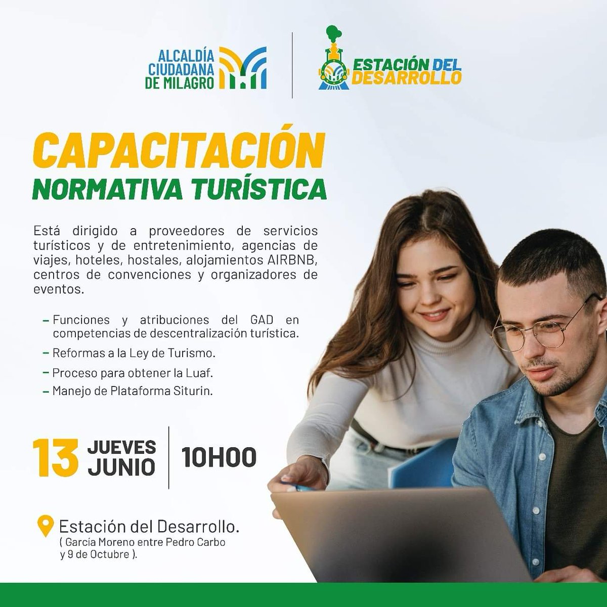 Capacitación turística para proveedores en Milagro el 13 de junio