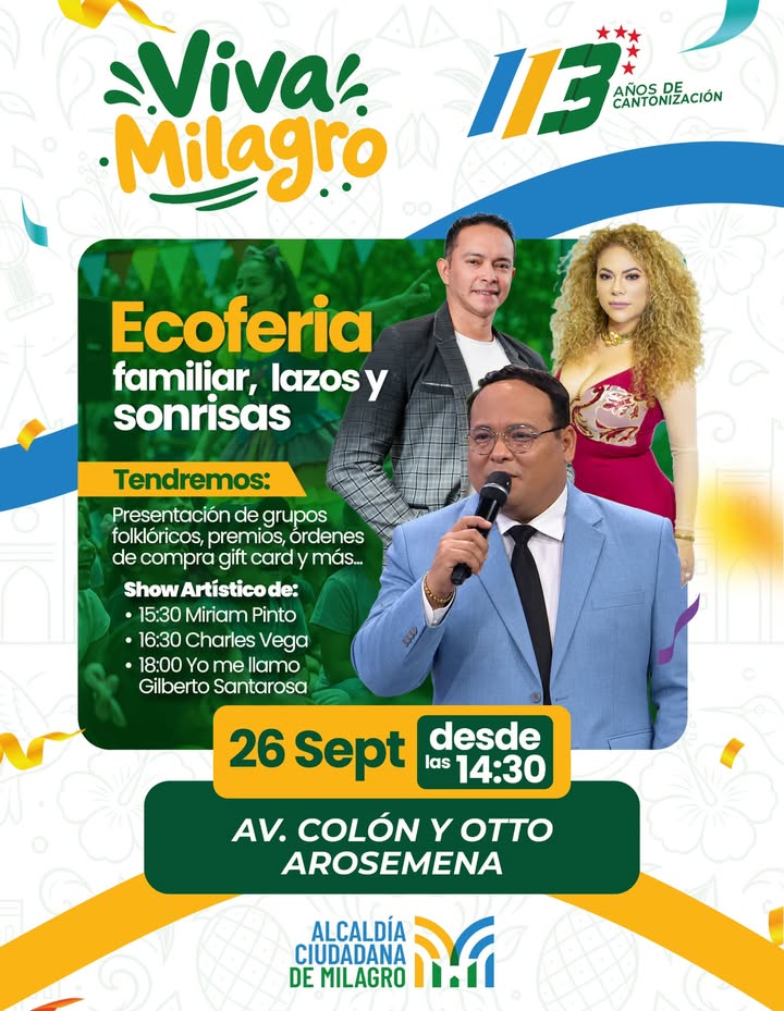 Ecoferia Milagro: La tarde familiar del 26 de septiembre en Av. Colón y Otto Arosemena