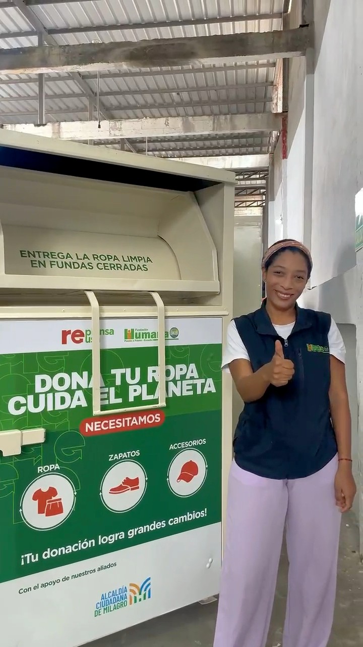 Milagro habilita puntos de reciclaje textil en parques y mercado central