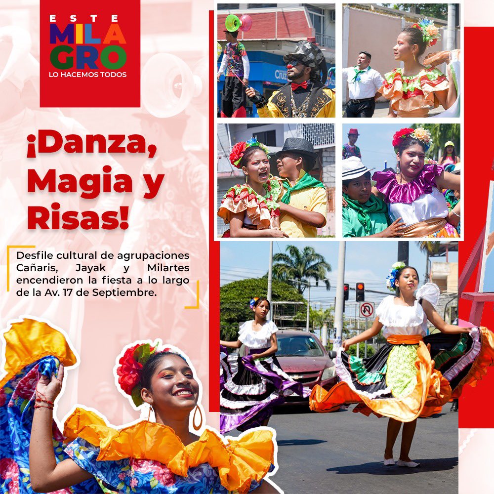 Desfile cultural y exposición en Plaza Tren celebraron el arte milagreño