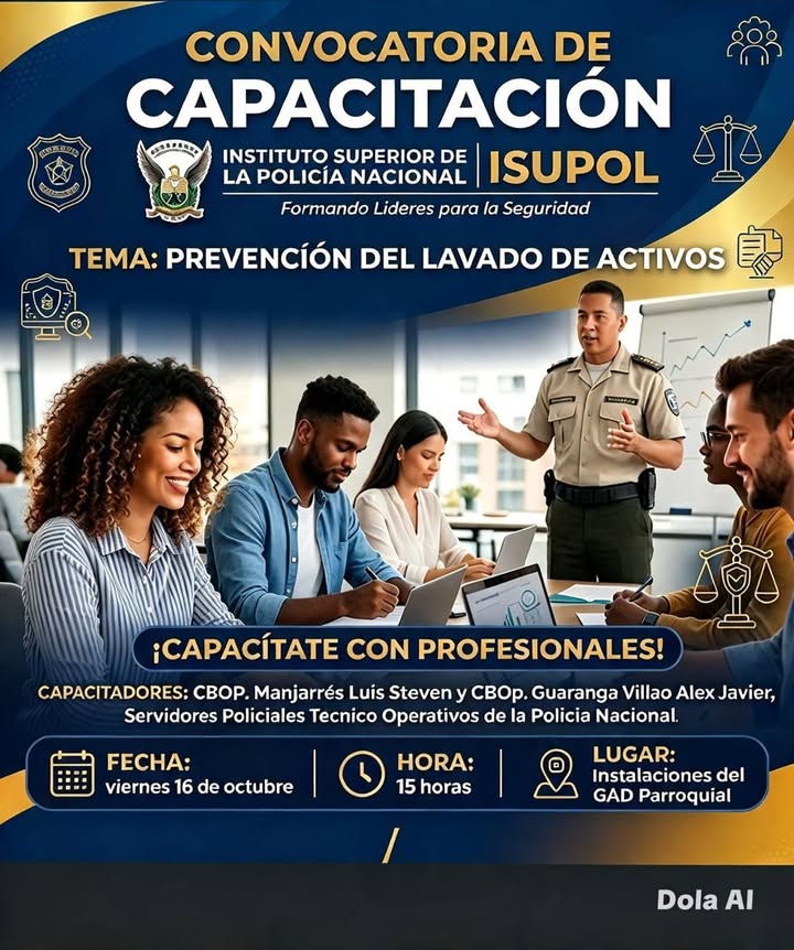 Roberto Astudillo: ISUPOL dictará capacitación gratuita contra lavado de activos