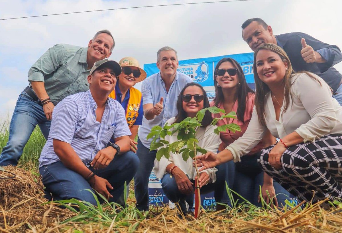 Municipio de Milagro siembra 130 árboles en segunda fase de reforestación